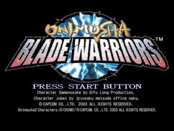 Onimusha - Blade Warriors screen shot title